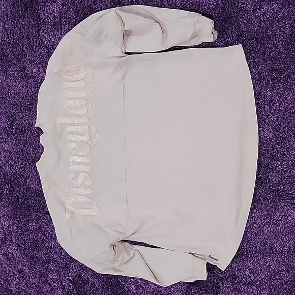 Disney Tops - DISNEY Spirit Jersey Pink and Pink Puff Glitter Letter Spellout